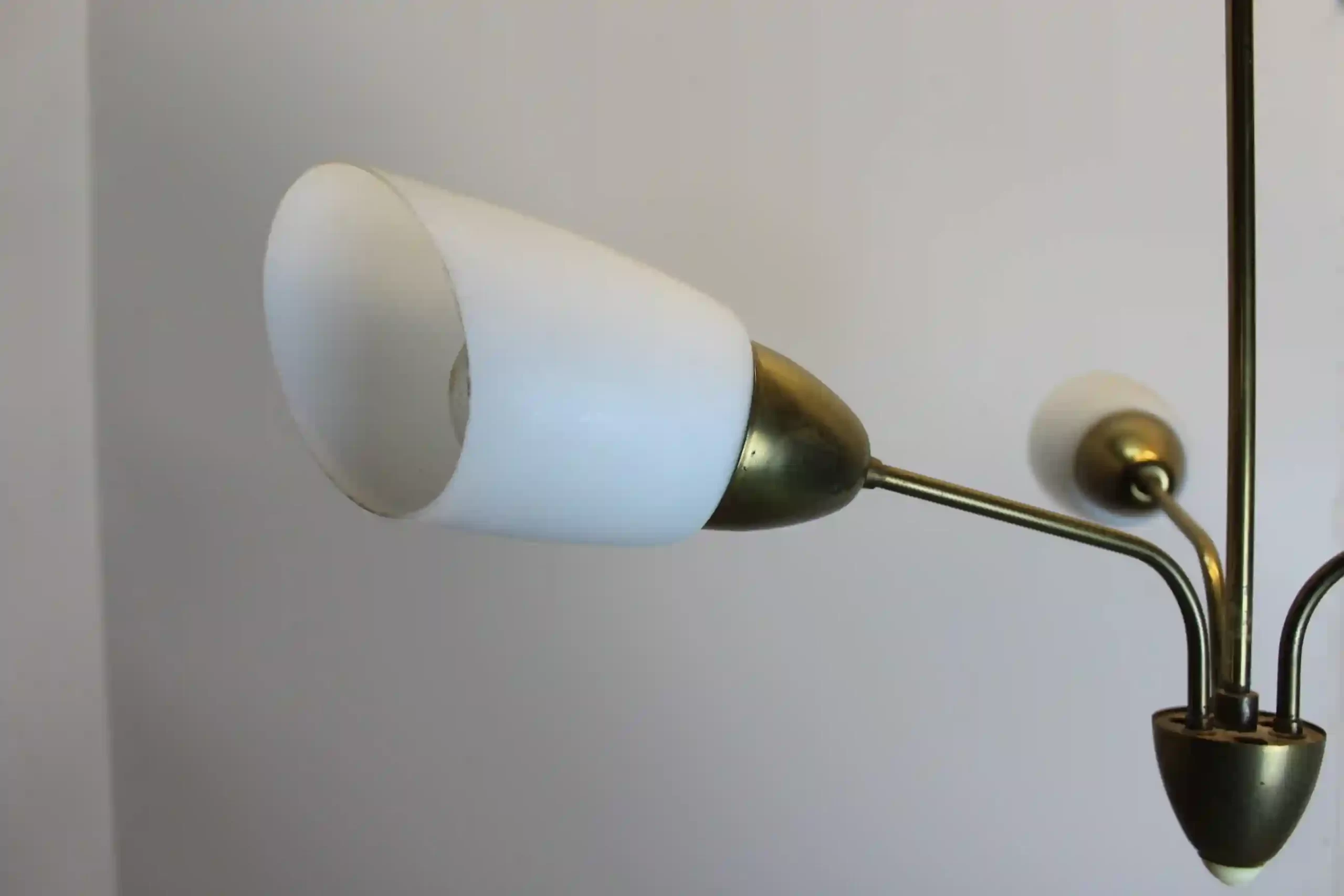 Retro tříramenný lustr - detail